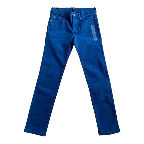 GAP Boys Stretch Skinny Blue Denim Jeans Size 12 Regular - Picture 2 of 7